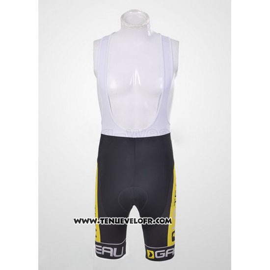 2011 Maillot Ciclismo Louis Garneau Noir et Jaune Manches Courtes et Cuissard